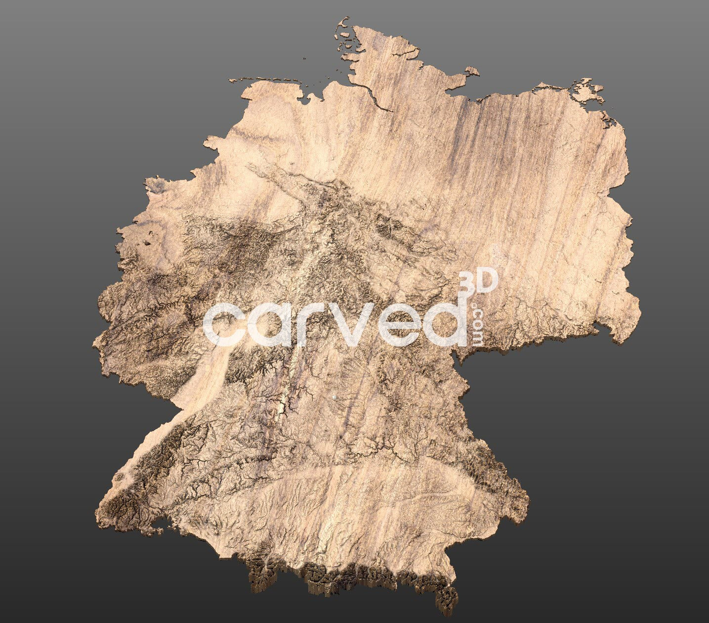 Germany topographical 3D STL High Quality HD model