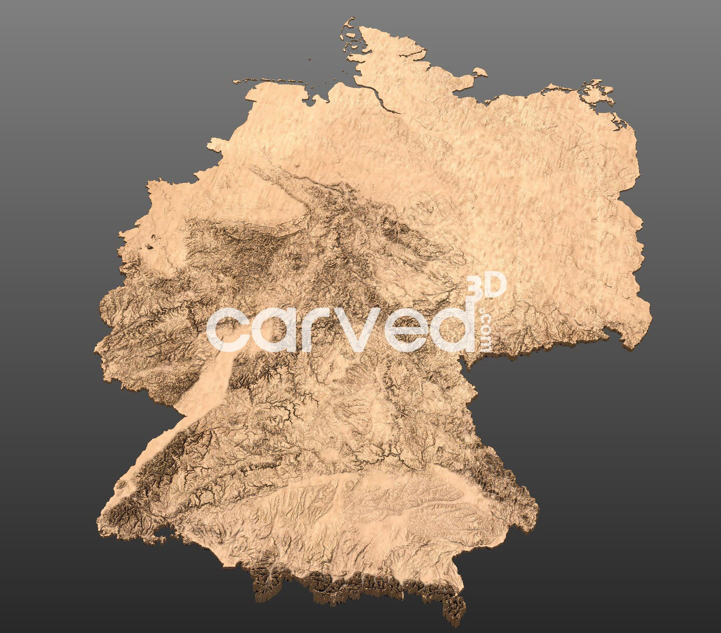 Germany topographical 3D STL High Quality HD model