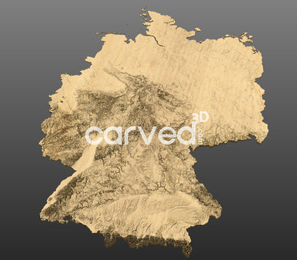 Germany topographical 3D STL High Quality HD model