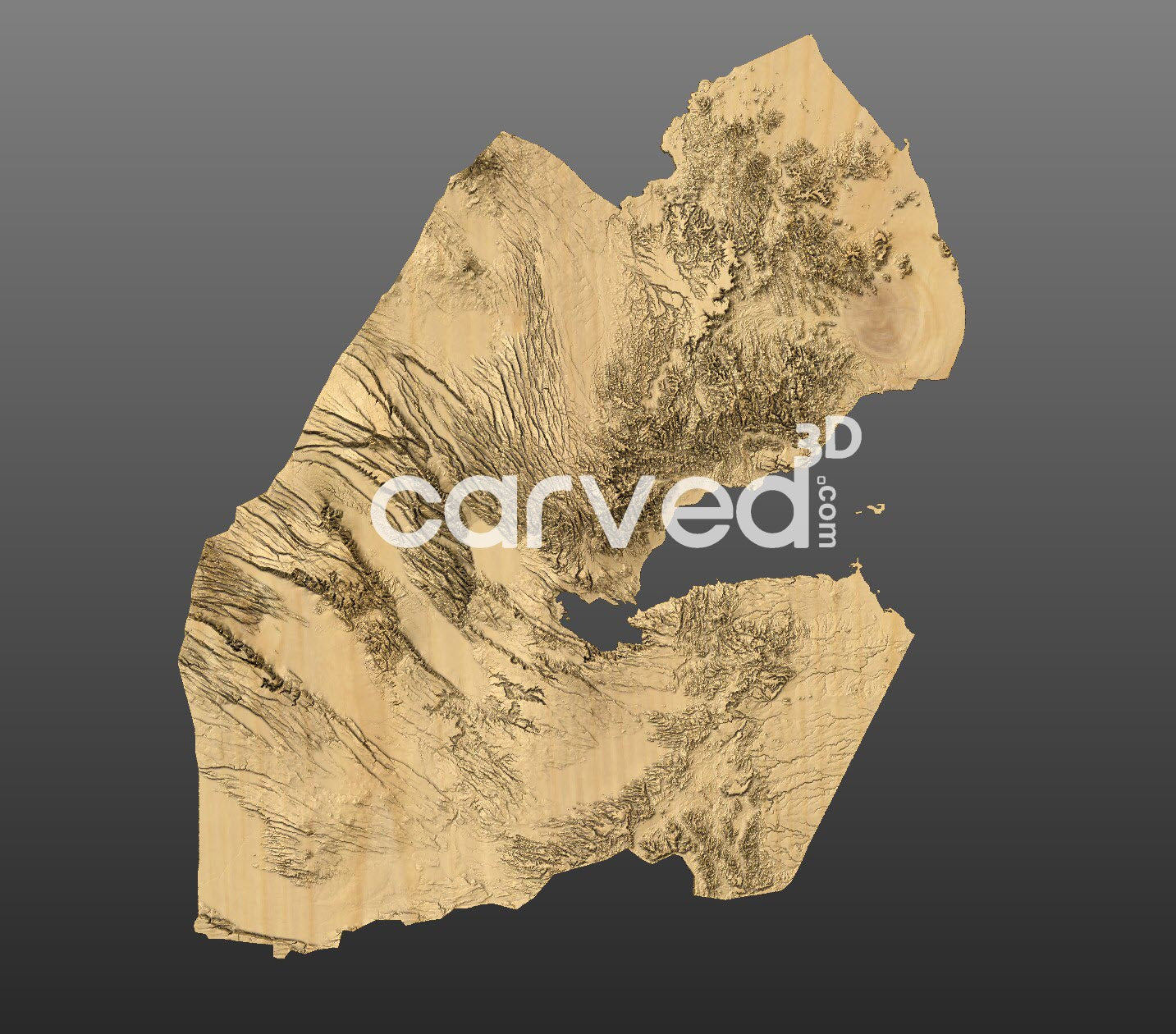 Djibouti topographical 3D STL High Quality HD model