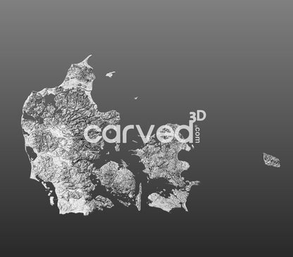 Denmark topographical 3D STL High Quality HD model