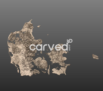 Denmark topographical 3D STL High Quality HD model