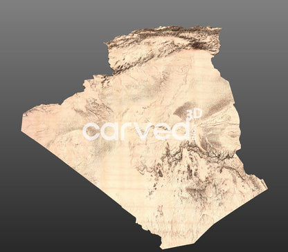 Algeria | Djzair | الجزائر | CNC Topographical 3D model High Quality HD STL