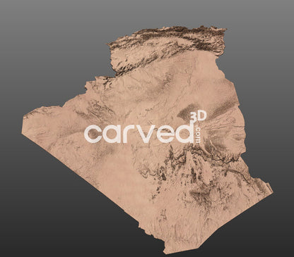 Algeria | Djzair | الجزائر | CNC Topographical 3D model High Quality HD STL