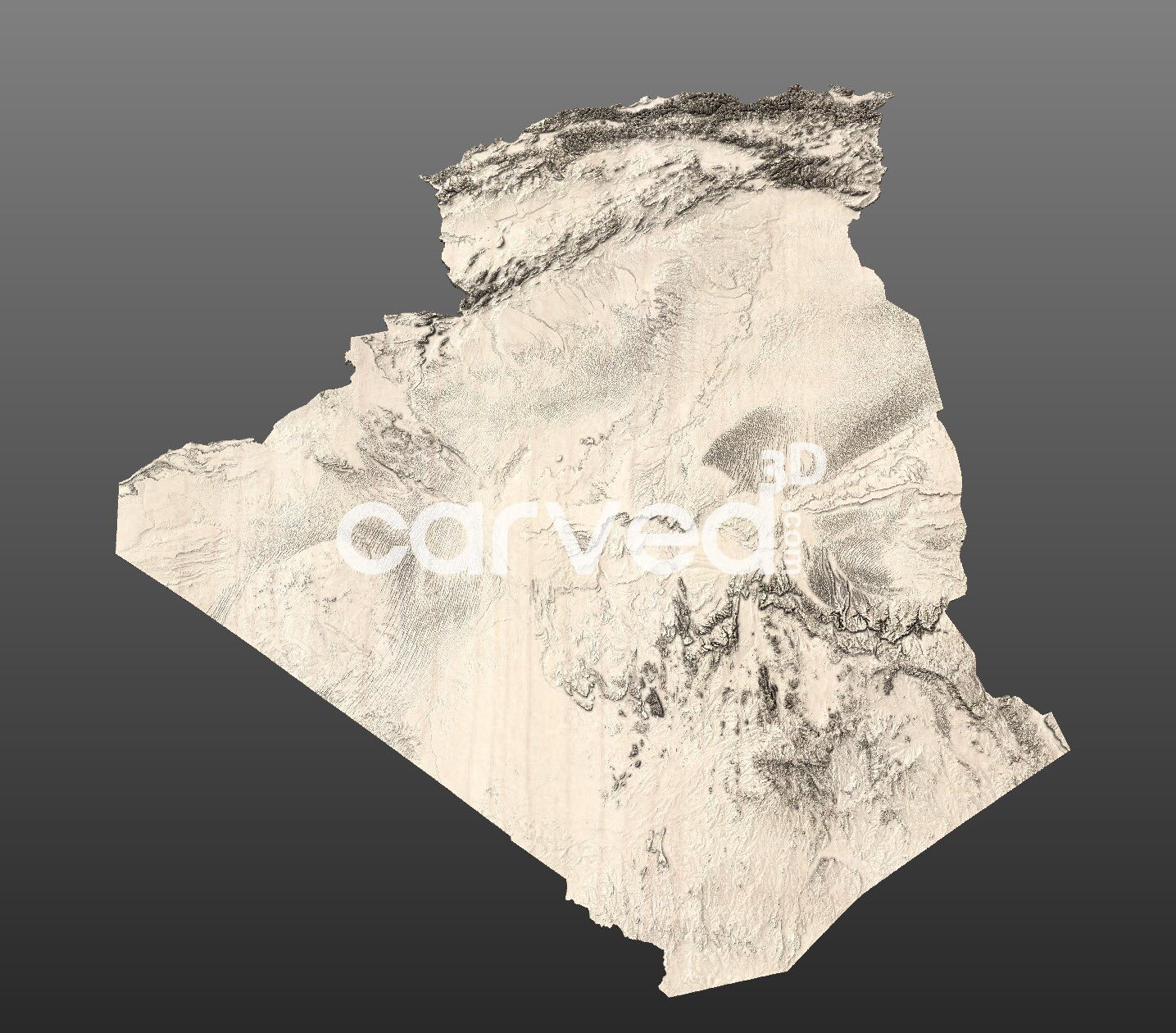 Algeria | Djzair | الجزائر | CNC Topographical 3D model High Quality HD STL