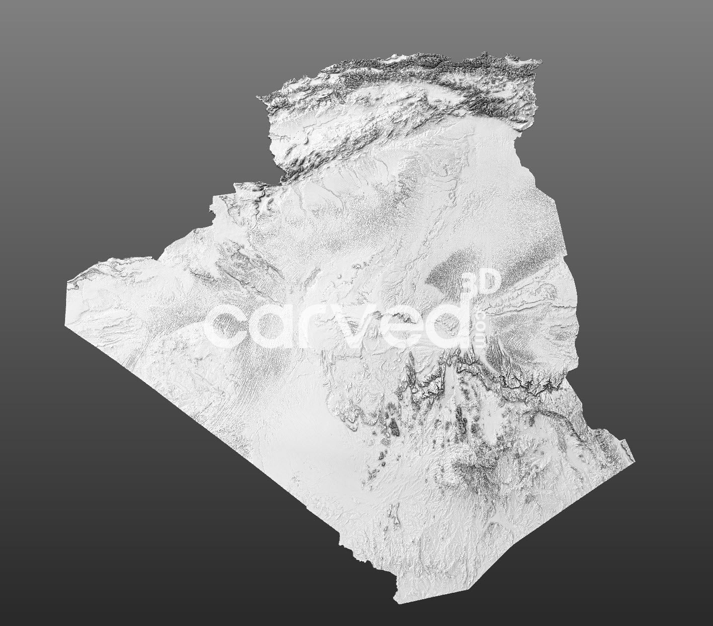 Algeria | Djzair | الجزائر | CNC Topographical 3D model High Quality HD STL