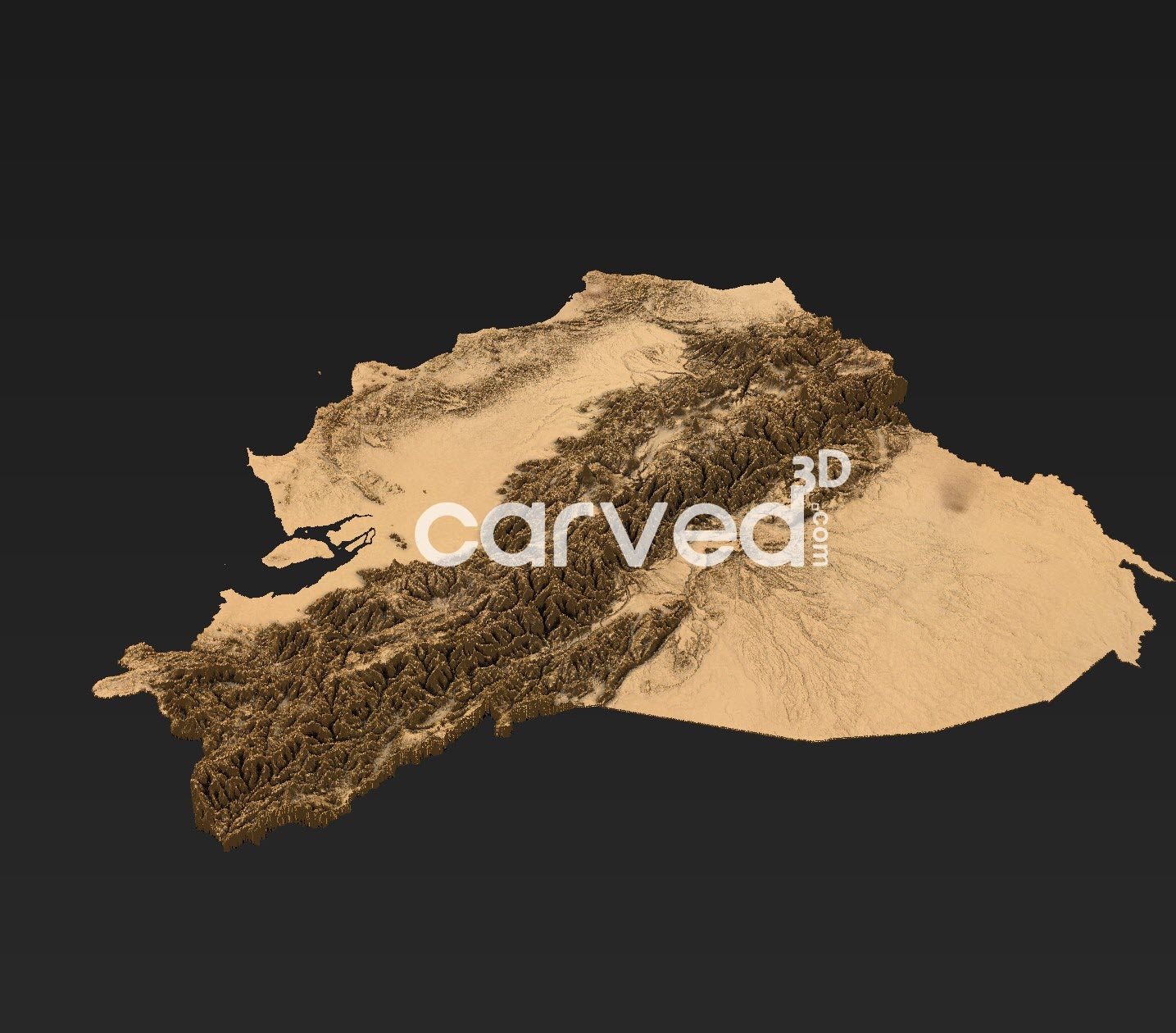 Ecuador topographical 3D STL High Quality HD model