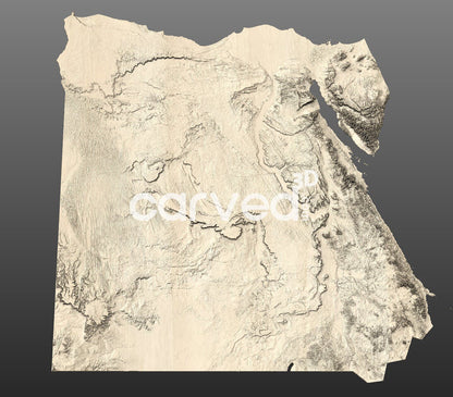 Egypt topographical 3D STL High Quality HD model