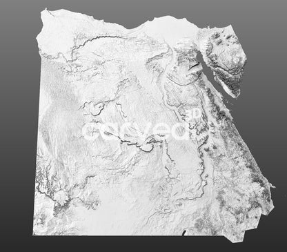 Egypt topographical 3D STL High Quality HD model