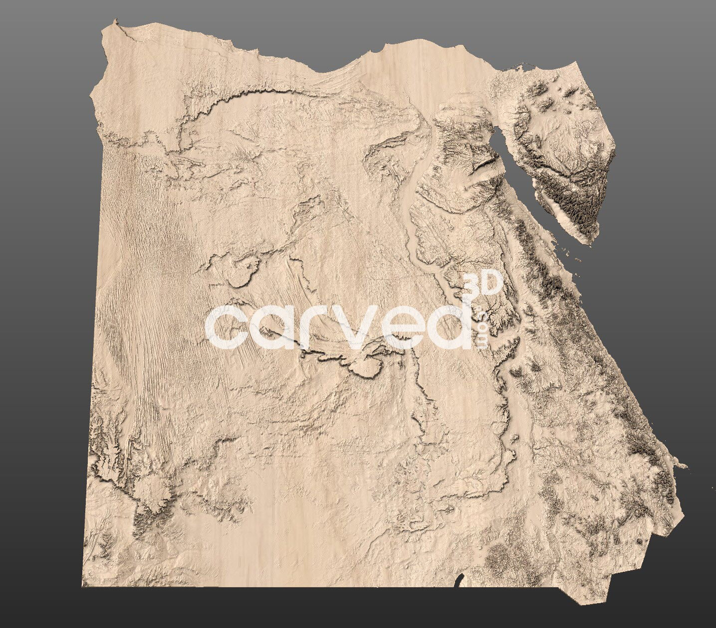 Egypt topographical 3D STL High Quality HD model