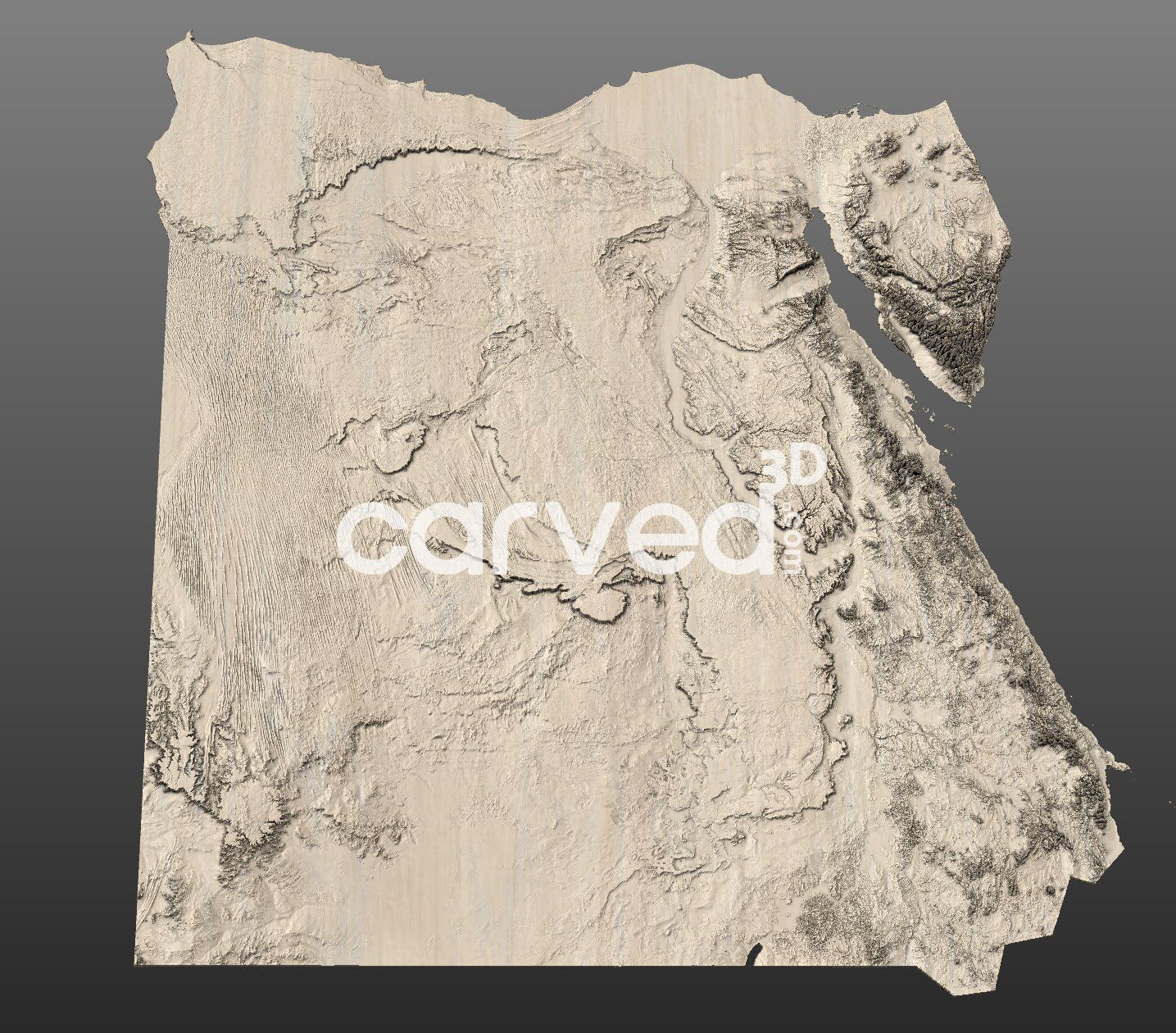 Egypt topographical 3D STL High Quality HD model