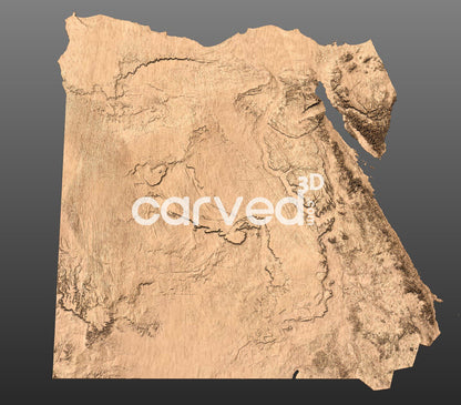 Egypt topographical 3D STL High Quality HD model