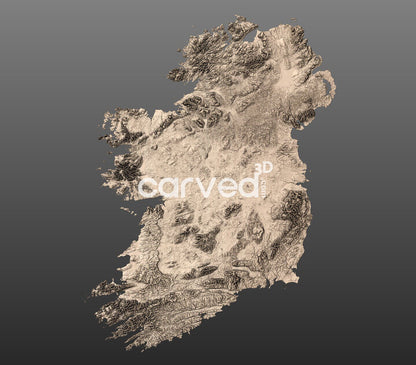 Eire | Emerald Isle | Topographical 3D STL High Quality HD model