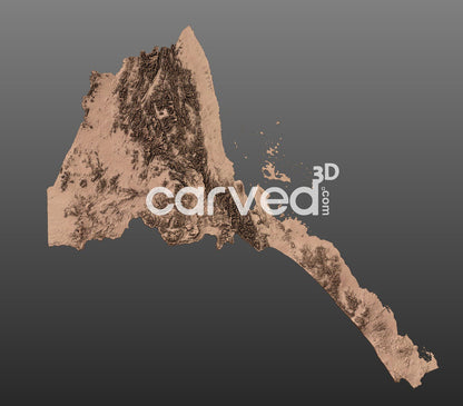 Eritrea topographical 3D STL High Quality HD model