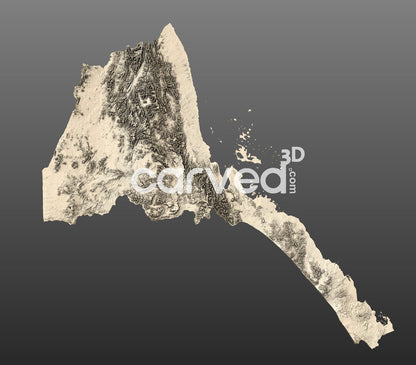 Eritrea topographical 3D STL High Quality HD model