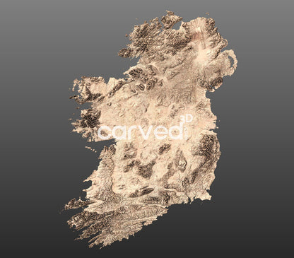 Eire | Emerald Isle | Topographical 3D STL High Quality HD model