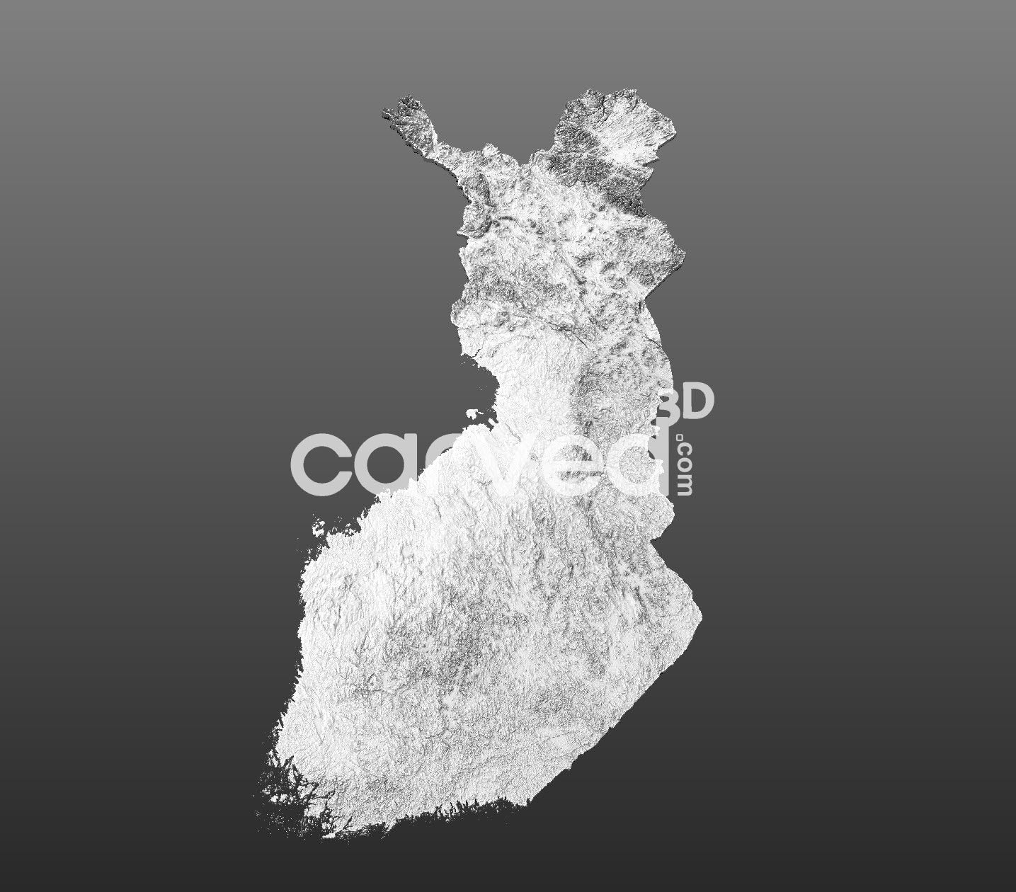 Finland topographical 3D STL High Quality HD model