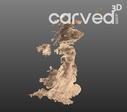 United Kingdom | CNC 3D Map STL High Quality topographical HD model