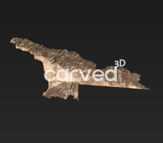 Georgia topographical 3D STL High Quality HD model