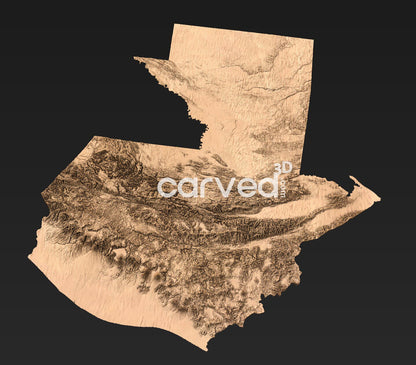 Guatemala topographical 3D STL High Quality HD model