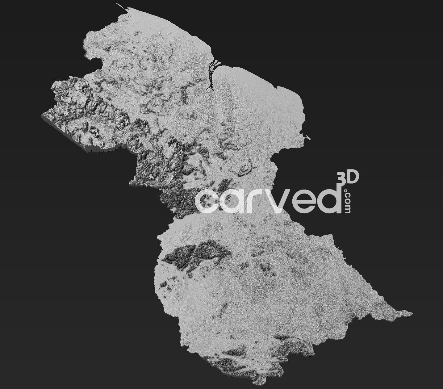 Guyana | CNC topographical 3D STL High Quality HD model