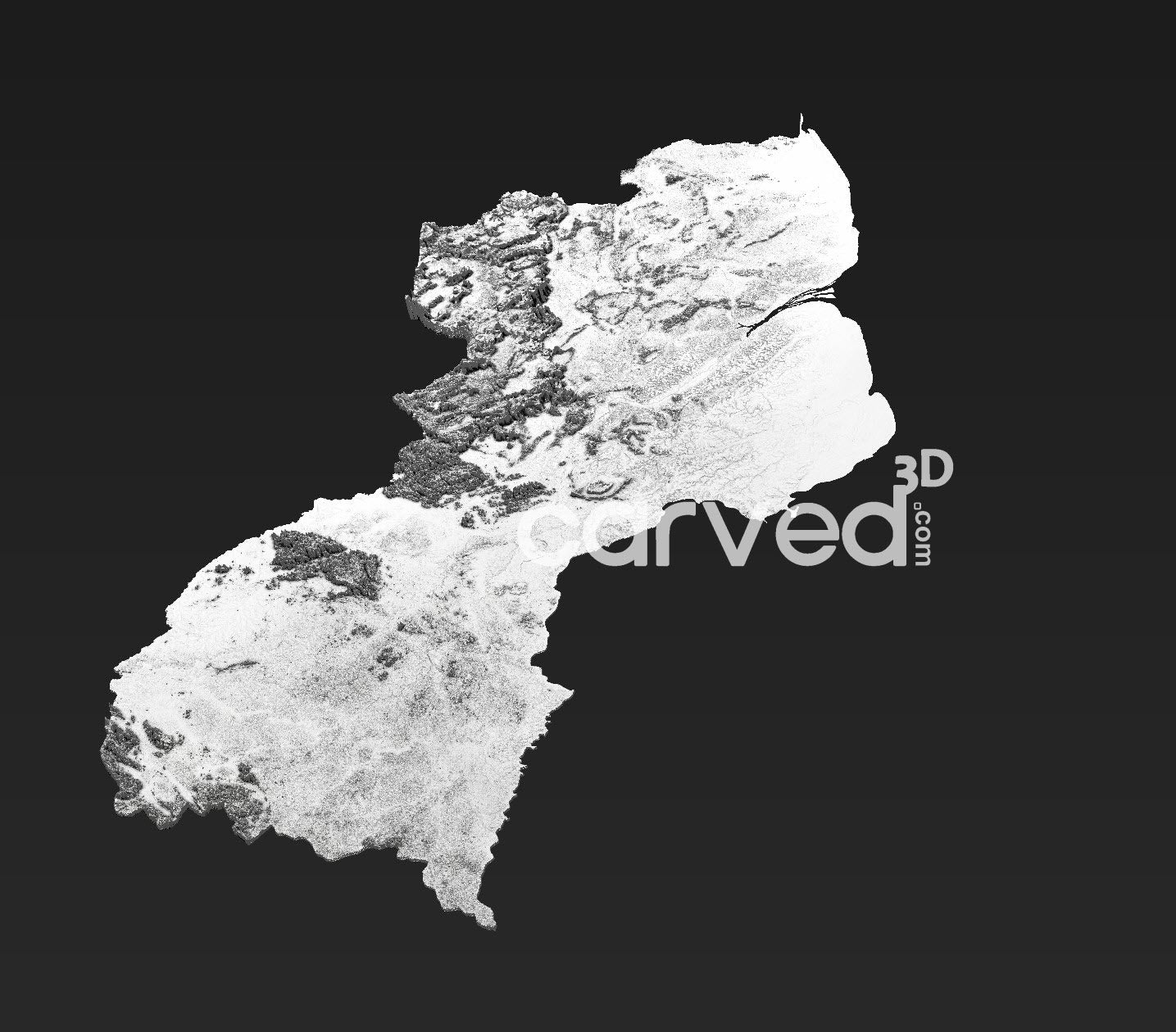 Guyana | CNC topographical 3D STL High Quality HD model