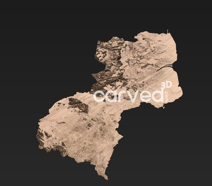 Guyana | CNC topographical 3D STL High Quality HD model