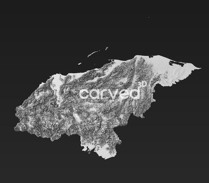 Honduras topographical 3D STL High Quality HD model