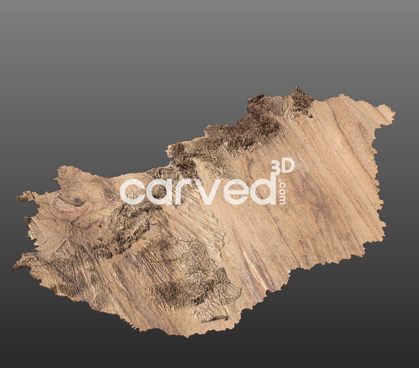 Hungary topographical 3D STL High Quality HD model