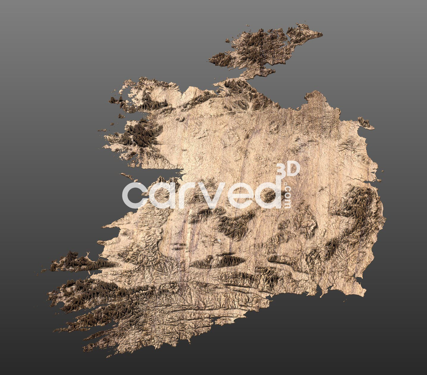 Ireland | CNC Topographical 3D STL High Quality HD model