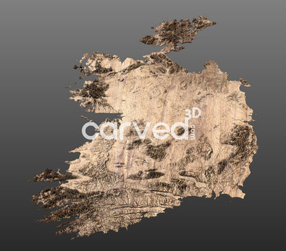 Ireland | CNC Topographical 3D STL High Quality HD model