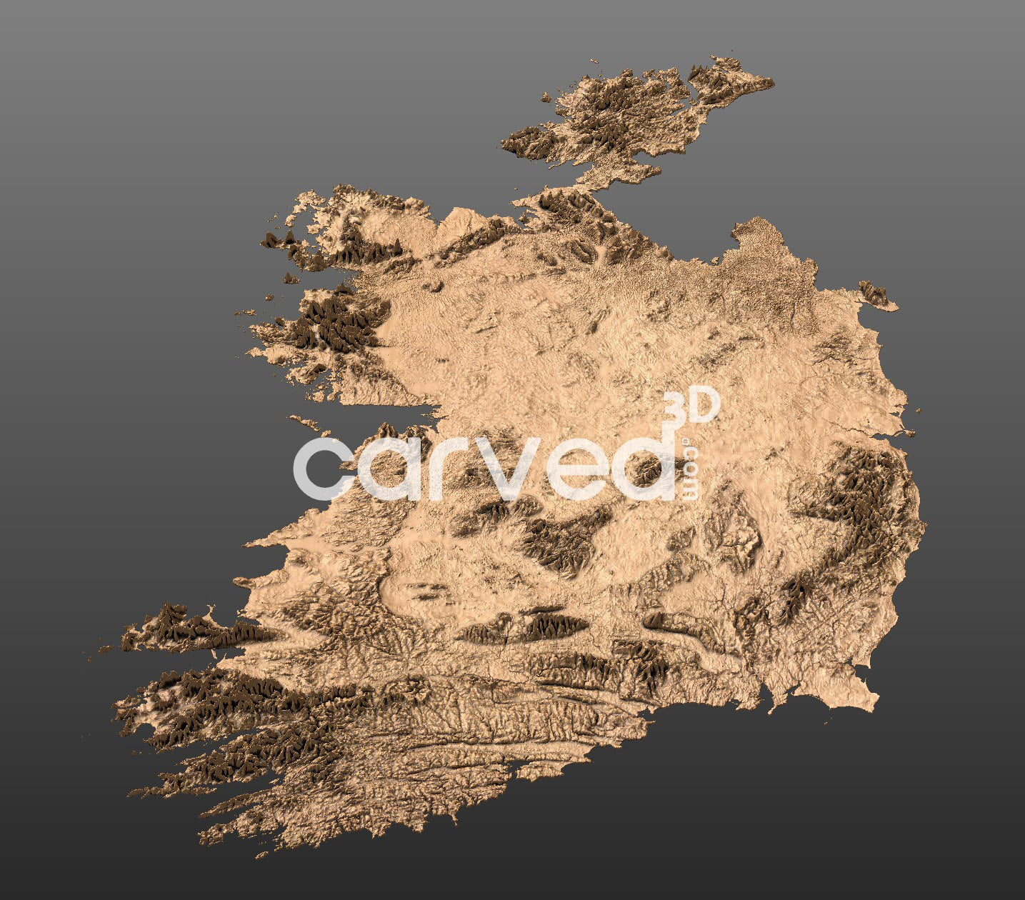 Ireland | CNC Topographical 3D STL High Quality HD model