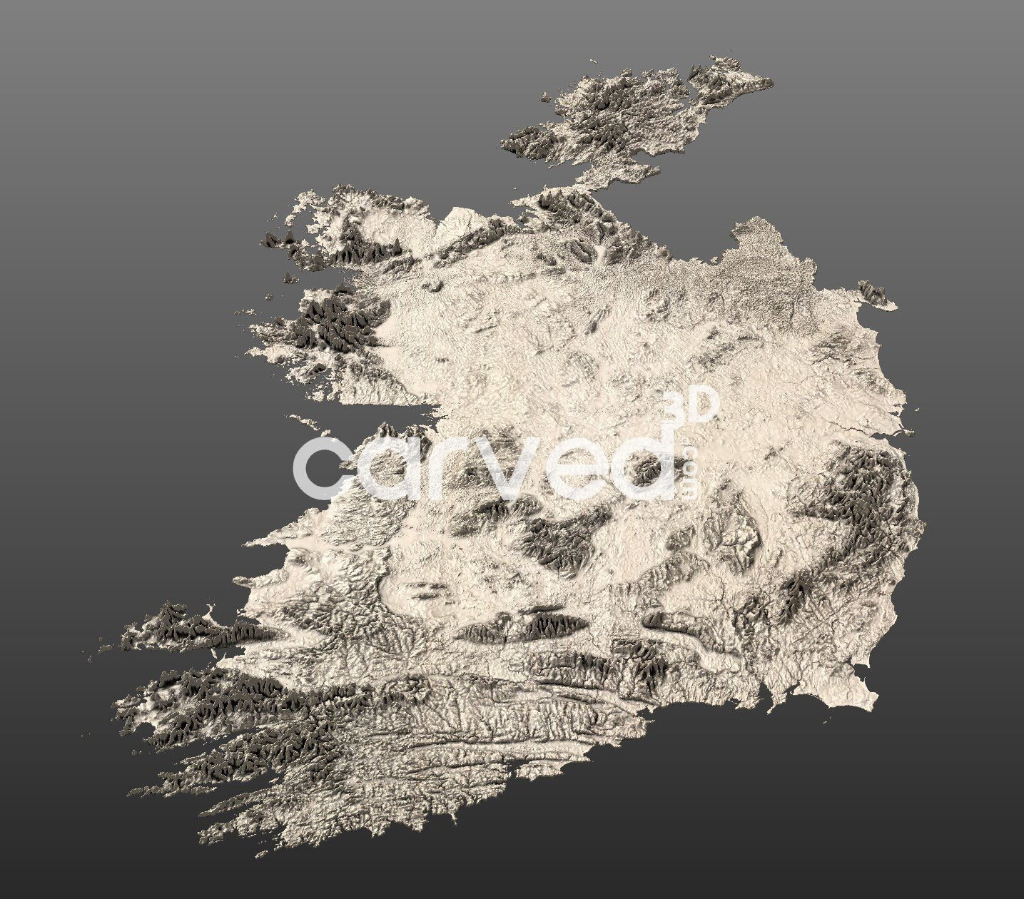 Ireland | CNC Topographical 3D STL High Quality HD model