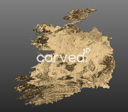 Ireland | CNC Topographical 3D STL High Quality HD model