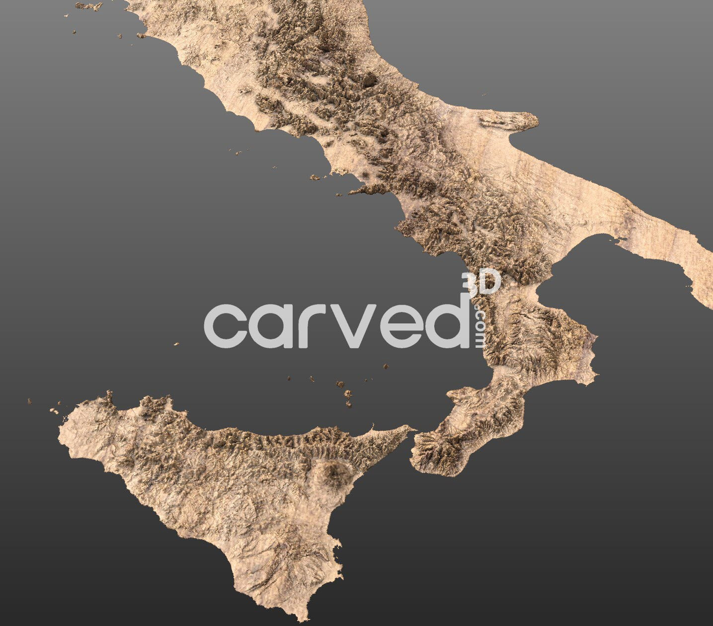 Italy topographical 3D STL High Quality HD model