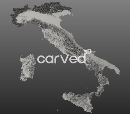 Italy topographical 3D STL High Quality HD model