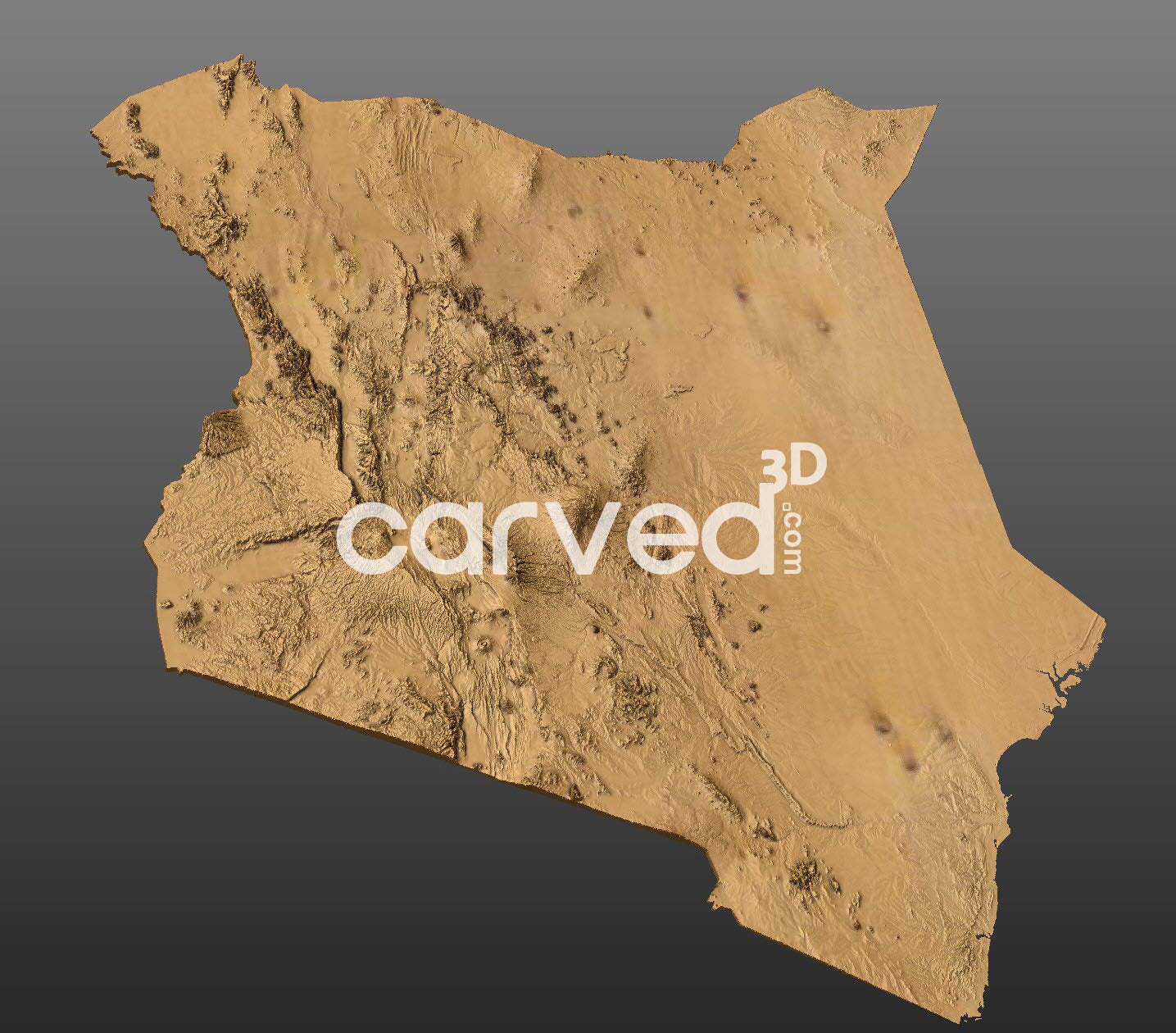 Kenya topographical 3D STL High Quality HD model