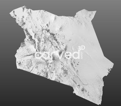 Kenya topographical 3D STL High Quality HD model