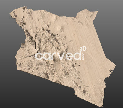 Kenya topographical 3D STL High Quality HD model