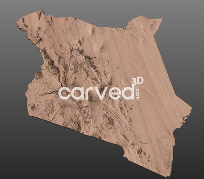 Kenya topographical 3D STL High Quality HD model