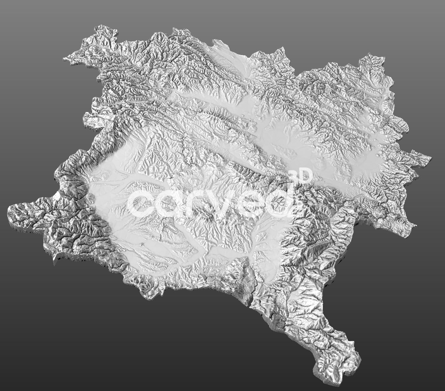 Kosovo 3D STL High Quality HD model