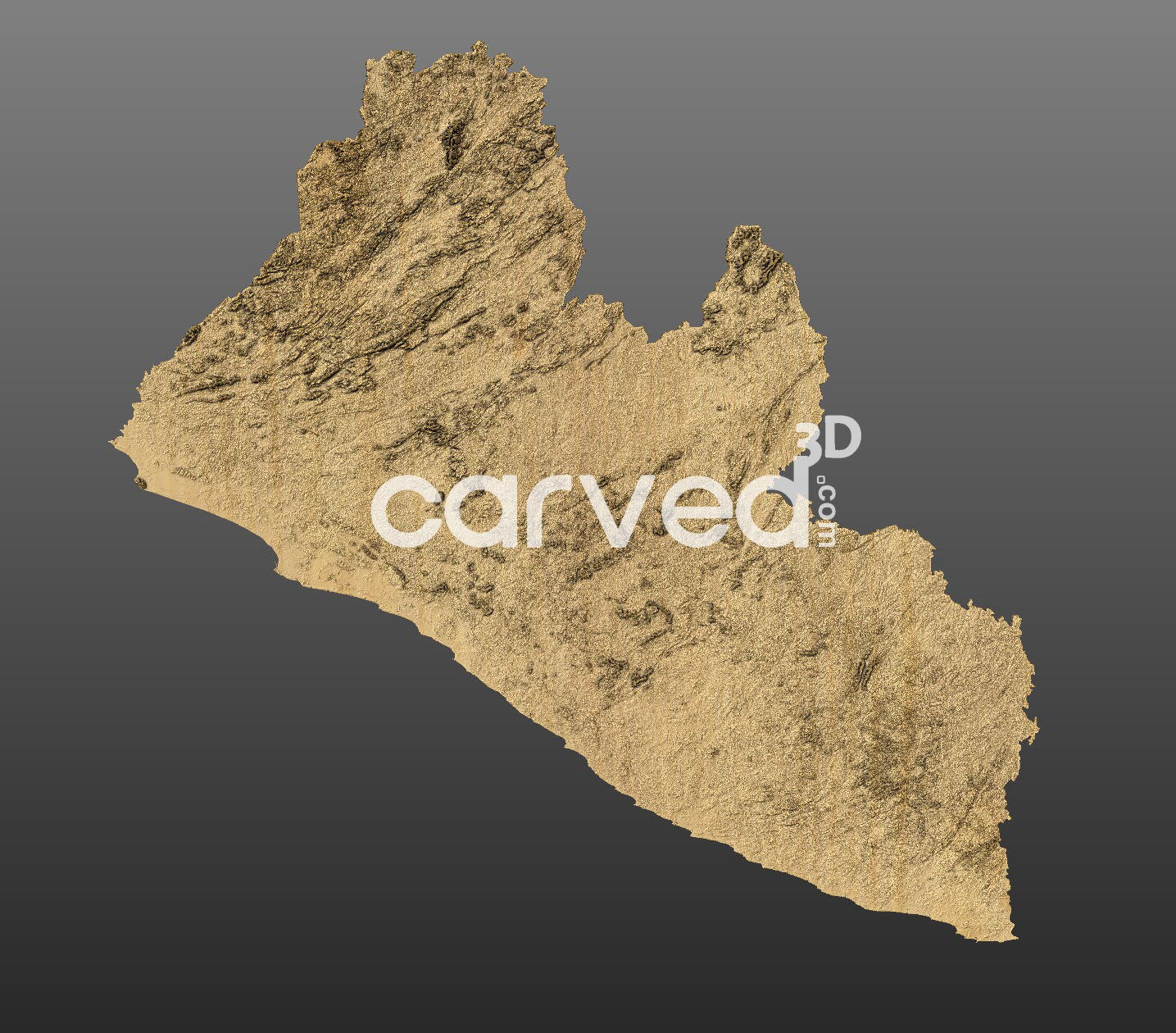 Liberia topographical 3D STL High Quality HD model