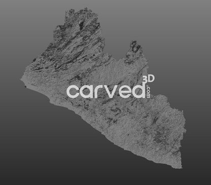 Liberia topographical 3D STL High Quality HD model