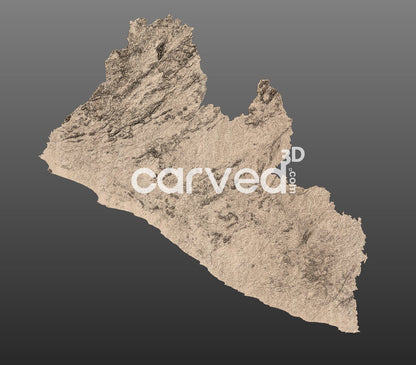 Liberia topographical 3D STL High Quality HD model