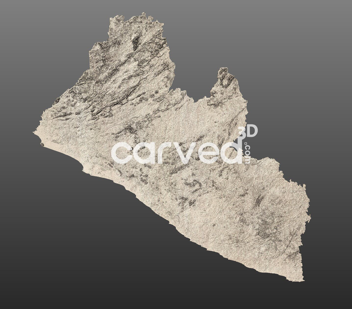 Liberia topographical 3D STL High Quality HD model