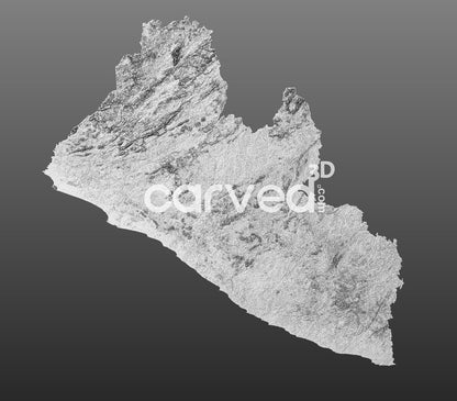 Liberia topographical 3D STL High Quality HD model