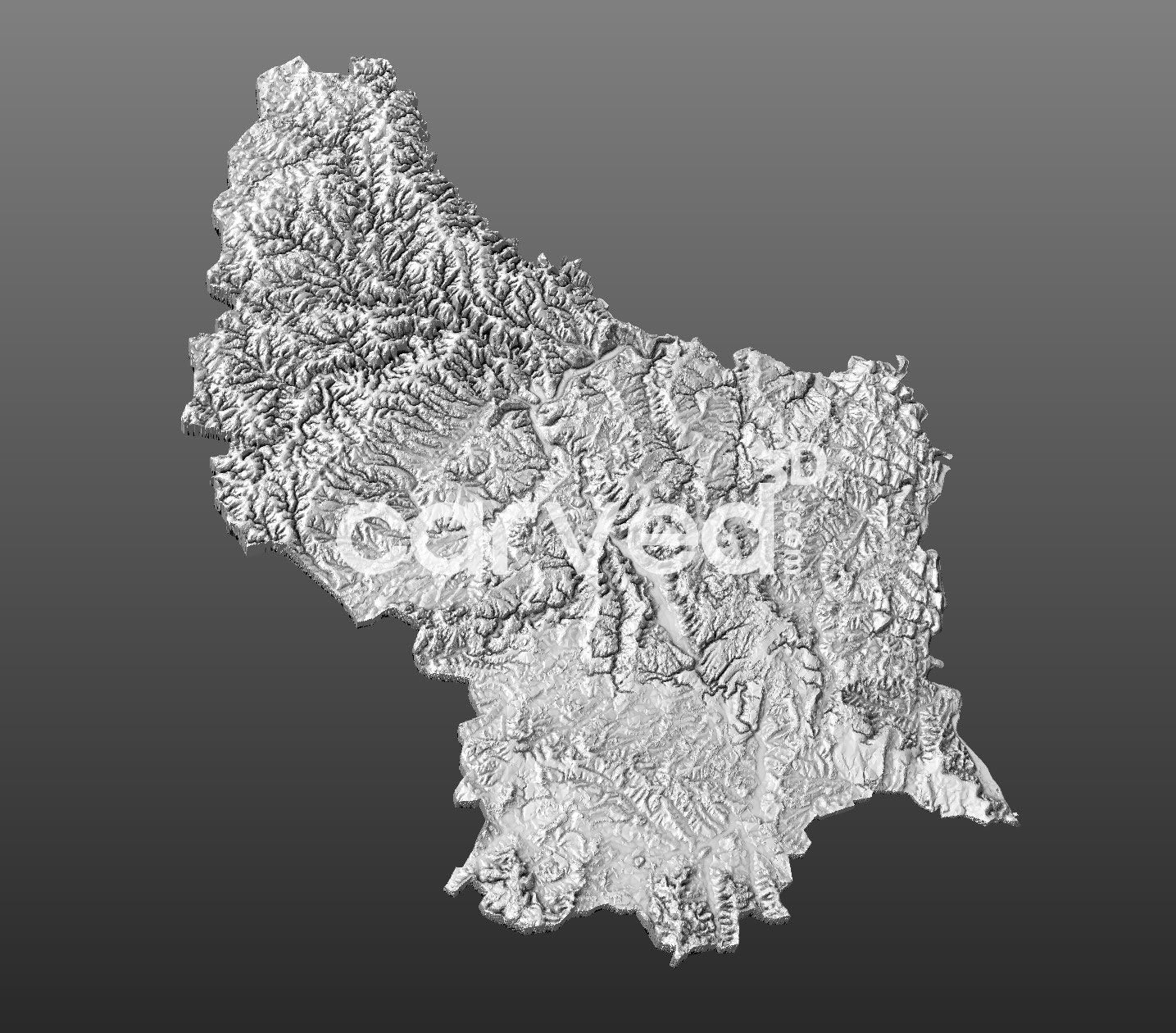 Luxemborg topographical 3D STL High Quality HD model