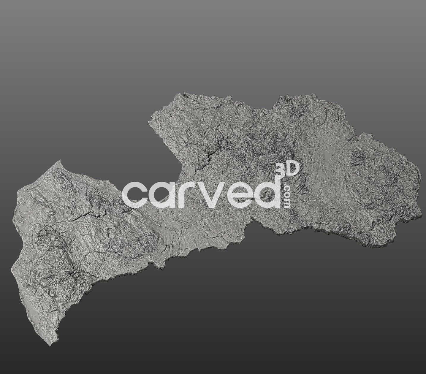 Latvia topographical 3D STL High Quality HD model