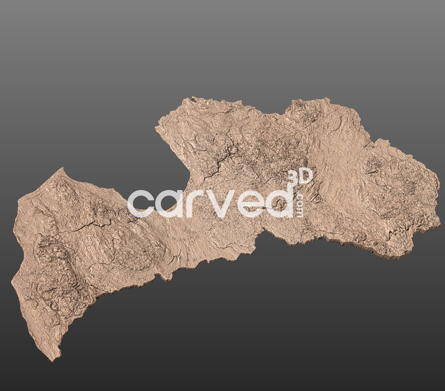 Latvia topographical 3D STL High Quality HD model