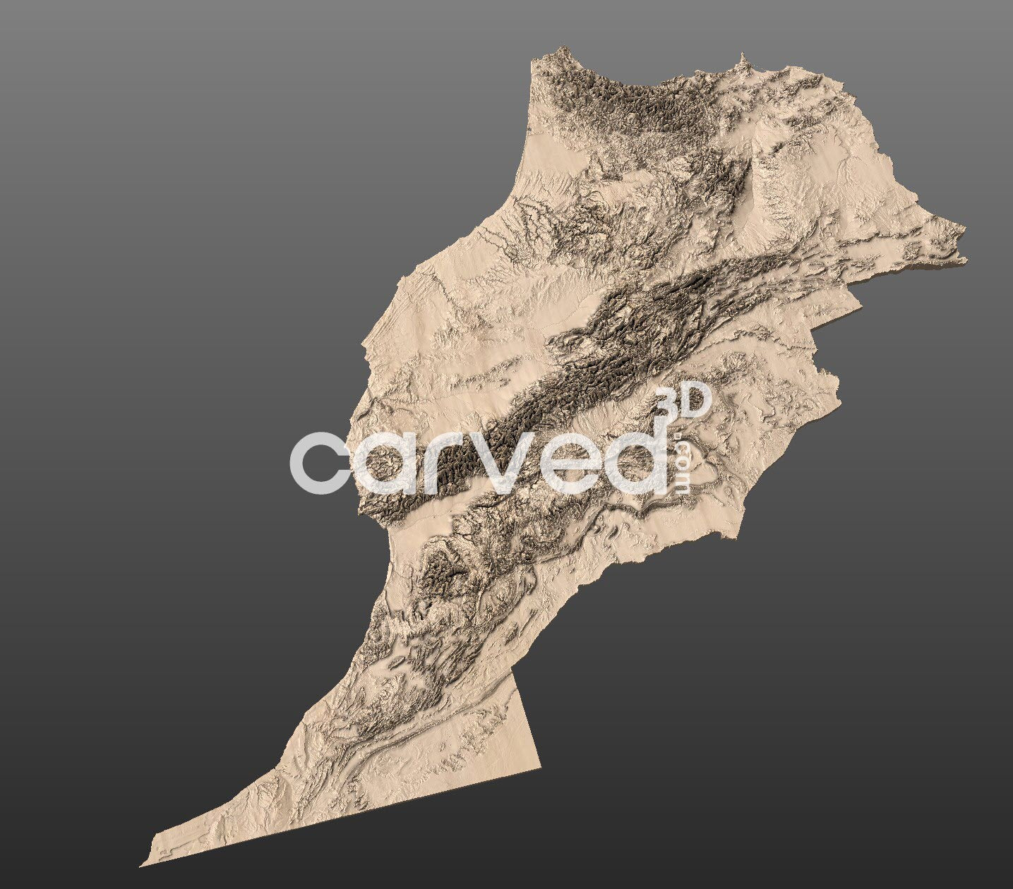 Morocco | المغربية | topographical 3D STL High Quality HD model